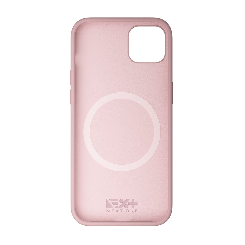 Husa de protectie NEXT ONE cu MagSafe pentru iPhone 15, Silicon, Roz - iSTYLE RO