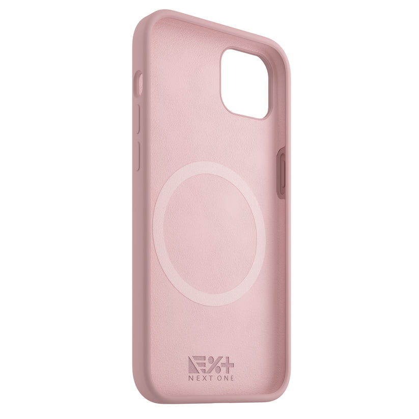Husa de protectie NEXT ONE cu MagSafe pentru iPhone 15, Silicon, Roz - iSTYLE RO