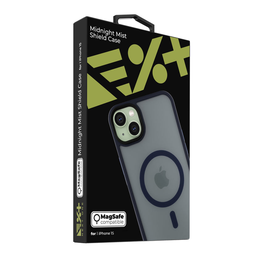 Husa de protectie NEXT ONE Mist Shield cu MagSafe pentru iPhone 15, Albastru - iSTYLE RO