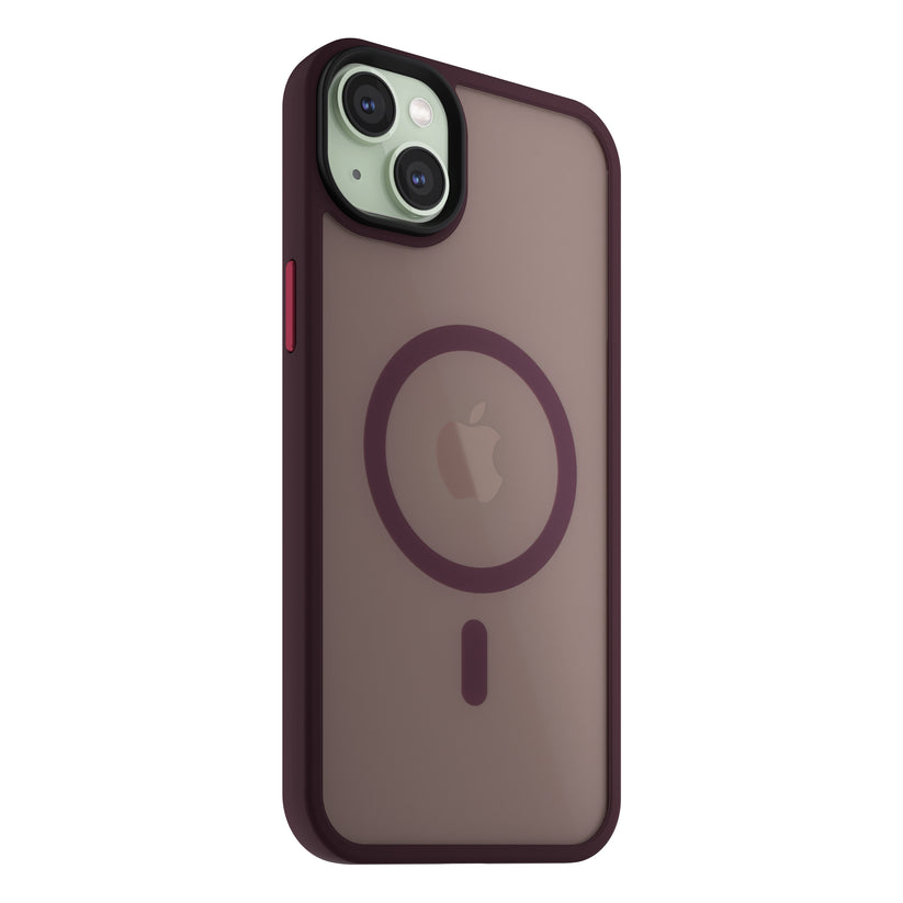 Husa de protectie NEXT ONE Mist Shield cu MagSafe pentru iPhone 15 Plus, Roșu Vișiniu - iSTYLE RO