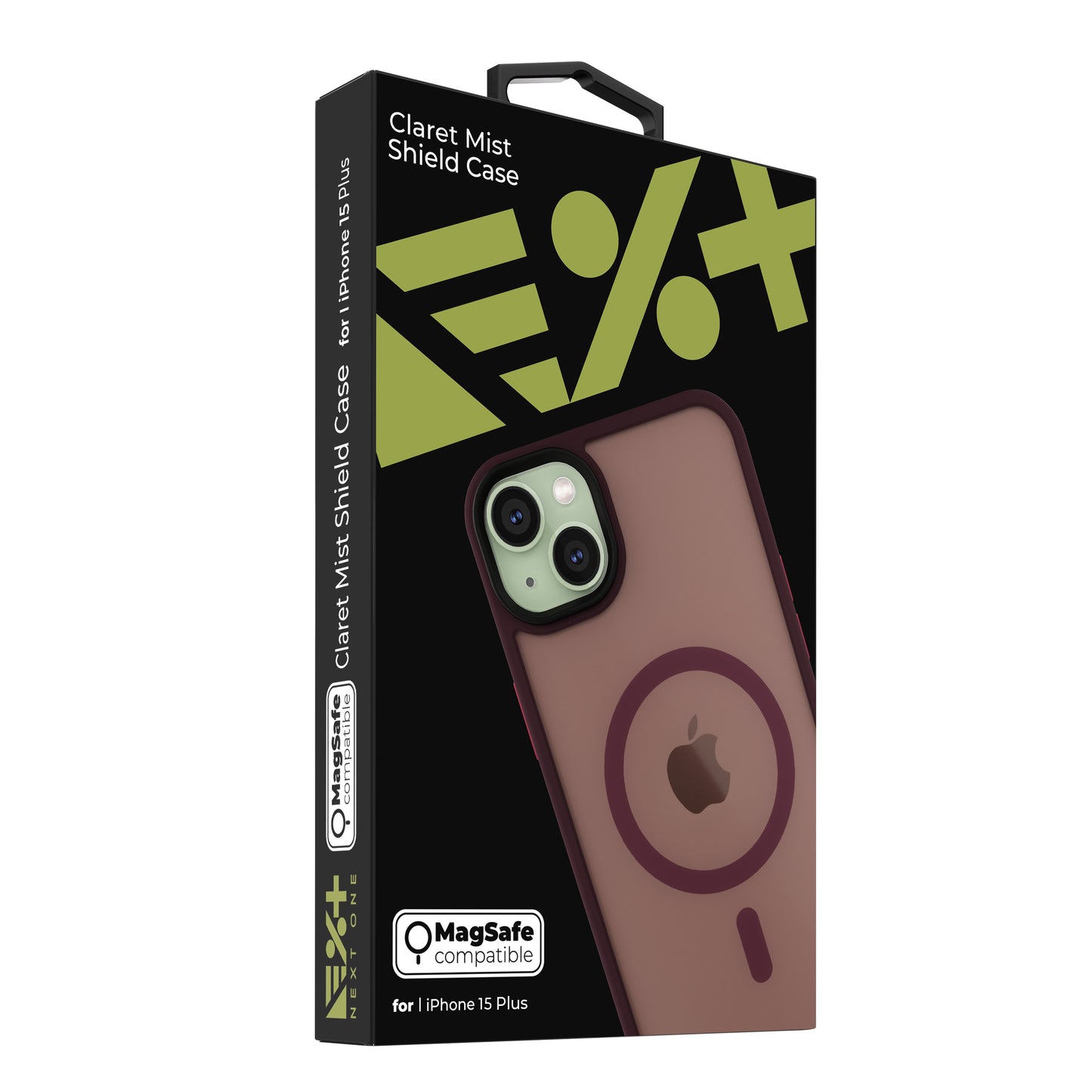 Husa de protectie NEXT ONE Mist Shield cu MagSafe pentru iPhone 15 Plus, Roșu Vișiniu - iSTYLE RO