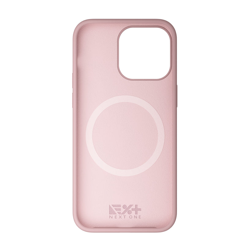 Husa de protectie NEXT ONE cu MagSafe pentru iPhone 15 Pro, Silicon, Roz - iSTYLE RO