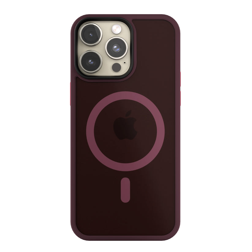 Husa de protectie NEXT ONE Mist Shield cu MagSafe pentru iPhone 15 Pro, Roșu Vișiniu - iSTYLE RO