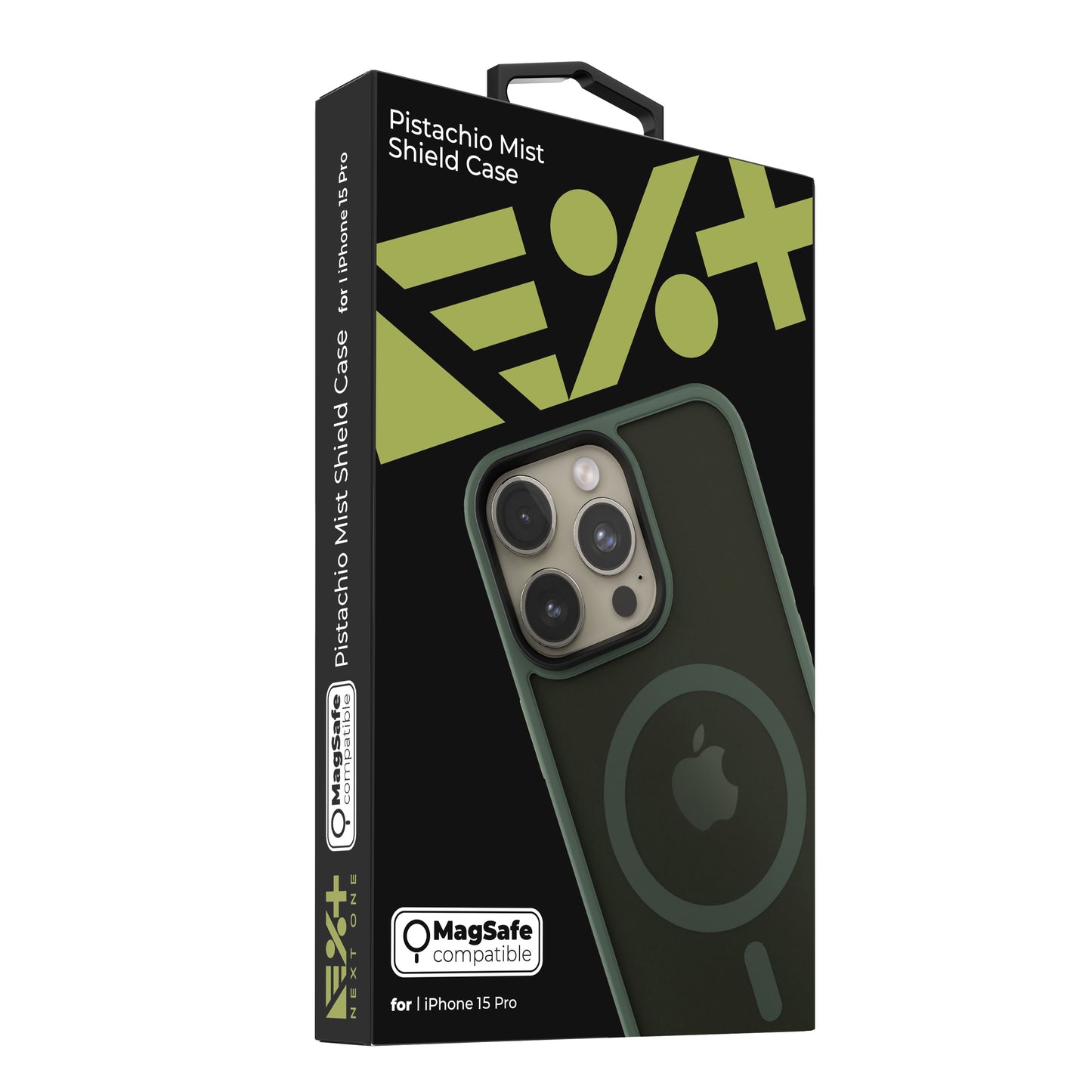 Husa de protectie NEXT ONE Mist Shield cu MagSafe pentru iPhone 15 Pro, Pistachio - iSTYLE RO