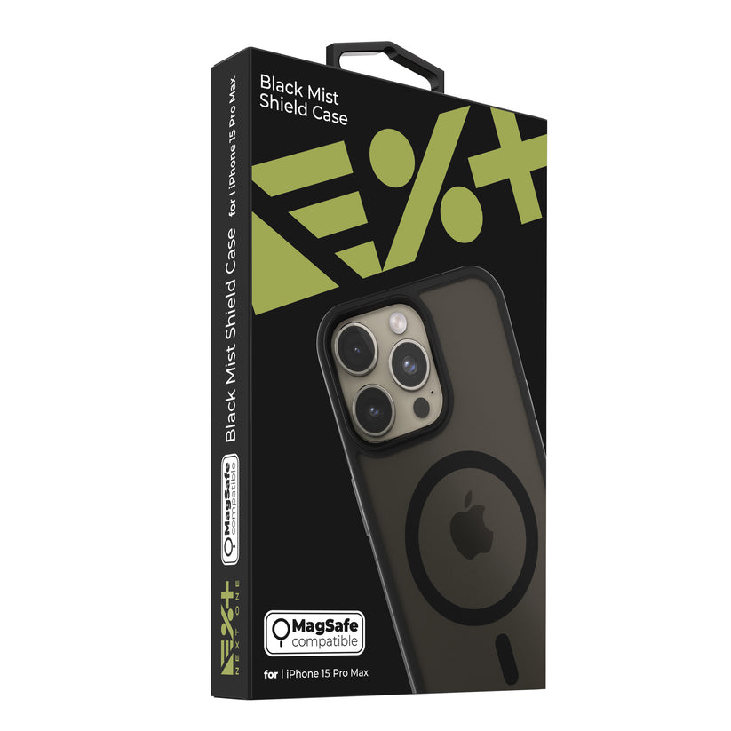Husa de protectie NEXT ONE Mist Shield cu MagSafe pentru iPhone 15 Pro Max, Negru - iSTYLE RO