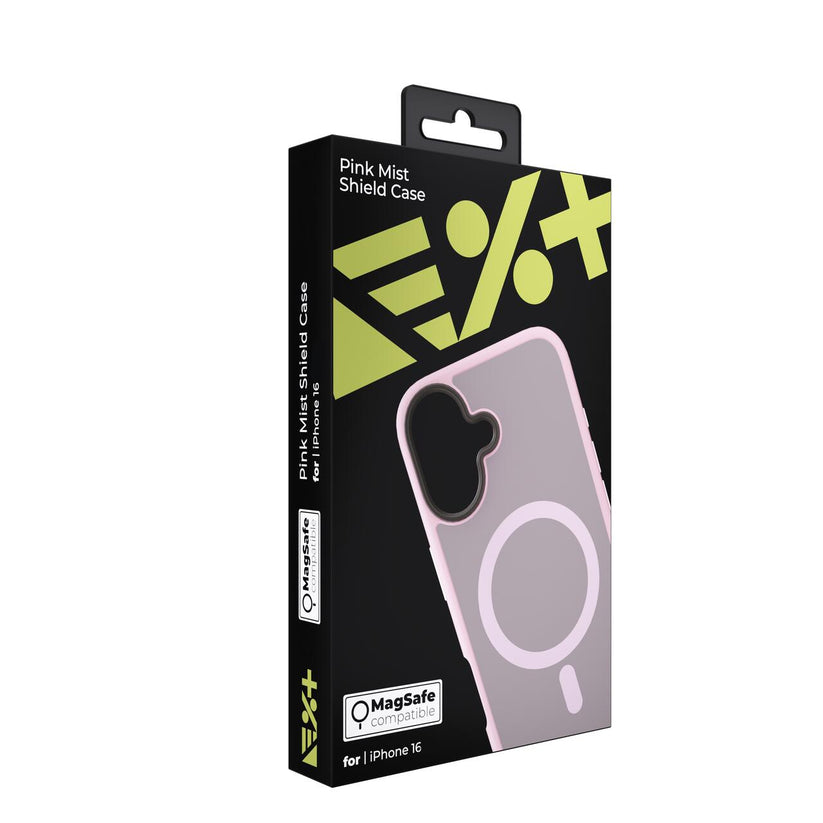 Husa de protectie NEXT ONE Mist Shield cu MagSafe pentru iPhone 16, Roz - iSTYLE RO