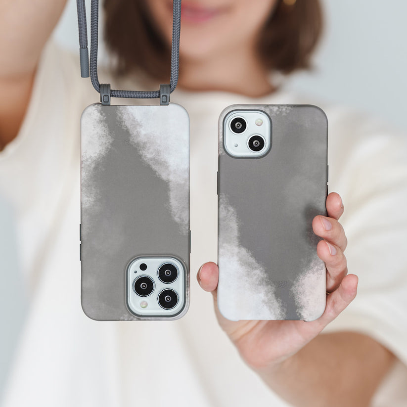 Husa de protectie Woodcessories Change Batik pentru iPhone 13, Anthracite Grey - iSTYLE RO