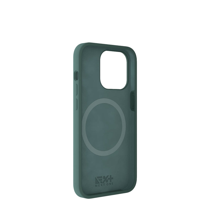Husa de protectie NEXT ONE cu MagSafe pentru iPhone 13 Pro, Silicon, Verde - iSTYLE RO