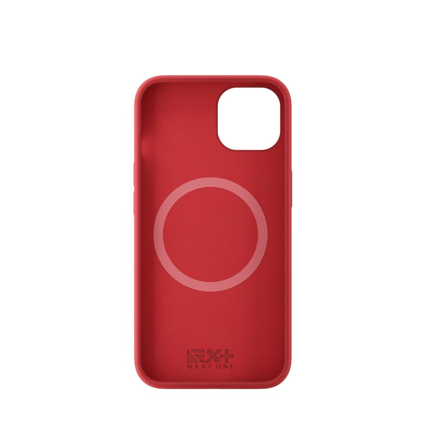 Husa de protectie NEXT ONE cu MagSafe pentru iPhone 13 Pro, Silicon, Rosu - iSTYLE RO