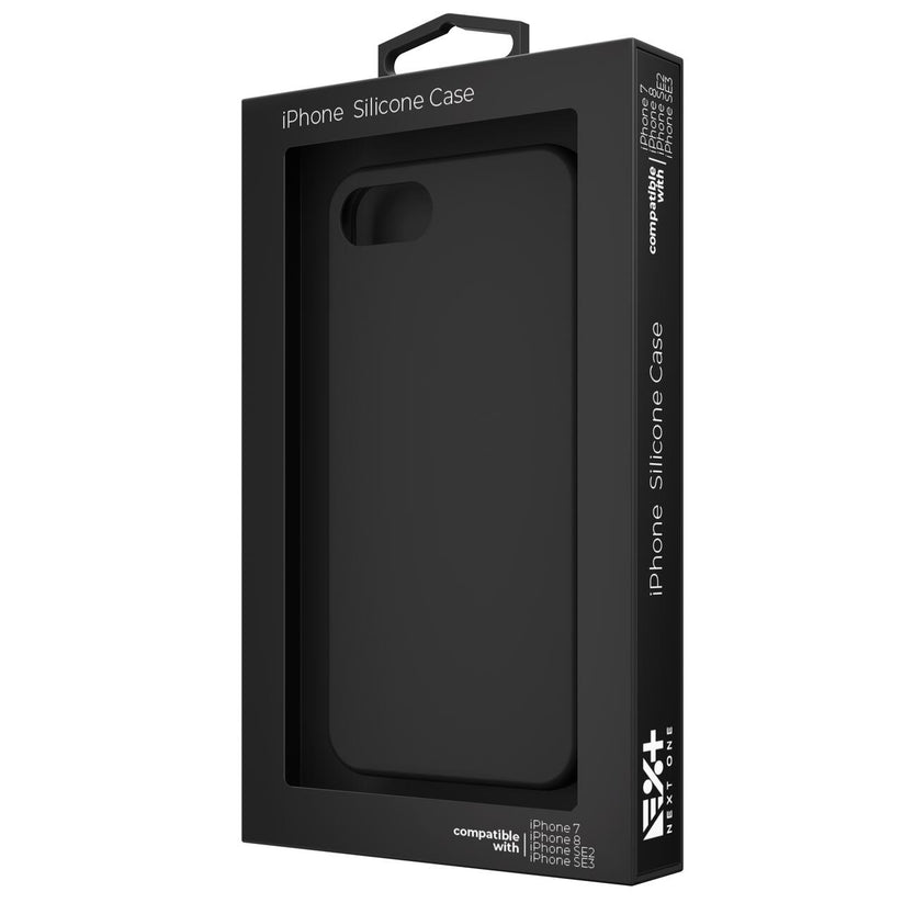 Husa de protectie NEXT ONE pentru iPhone SE, Silicon, Negru - iSTYLE RO