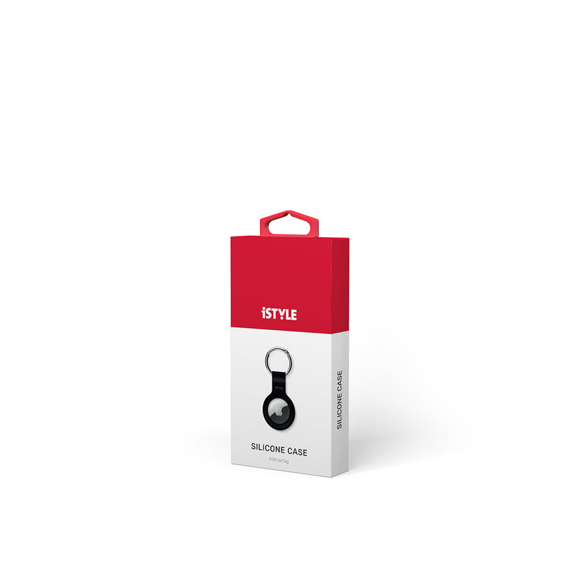 Breloc iSTYLE pentru AirTag, Silicon, Negru - iSTYLE RO
