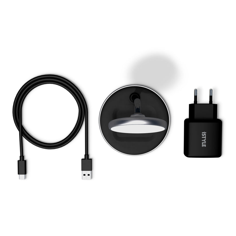 Incarcator iSTYLE Magnetic 2in1 Wireless, compatibil MagSafe, 15W/10W/7,5W + 18W QC, Negru - iSTYLE RO