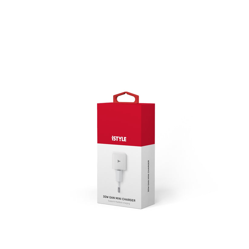 Adaptor priza mini iSTYLE 30W GAN, Alb - iSTYLE RO