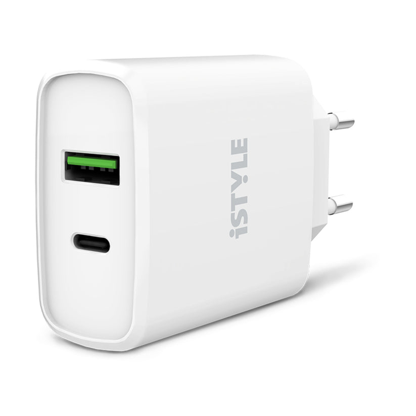 Adaptor priza iStyle 38W Pro Charger (20W USB-C; 18W USB-A) - iSTYLE RO