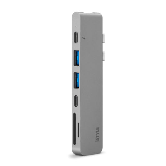 Adaptor iSTYLE USB Type-C PRO Hub Multi-Port, Silver - iSTYLE RO