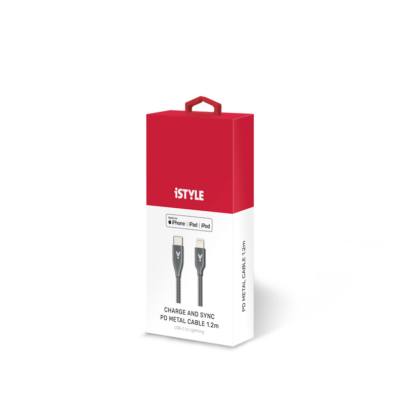 Cablu de date iSTYLE Lightning - USB-C, 1.2m, Negru - iSTYLE RO