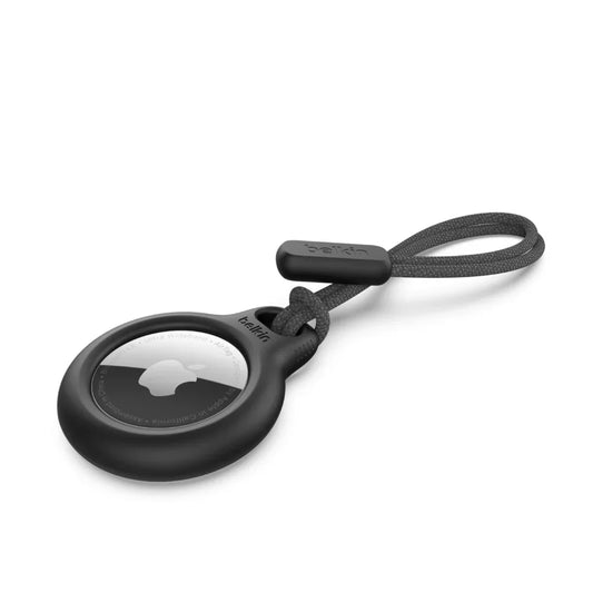 Breloc Belkin pentru Apple AirTag White Secure Holder With Strap (Black) - iSTYLE RO