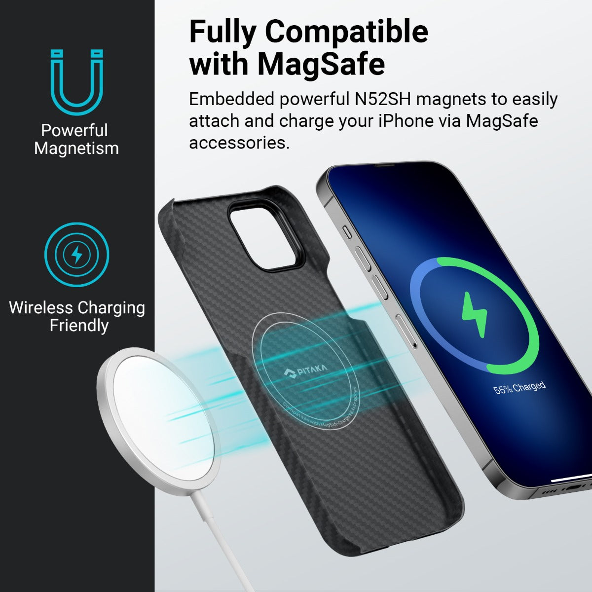 Husa de protectie Pitaka MagEZ 3 cu MagSafe pentru iPhone 14, Negru - iSTYLE RO