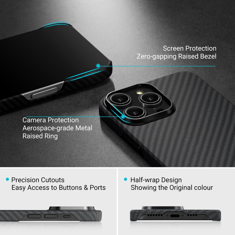 Resigilat: Husa de protectie Pitaka MagEZ 3 cu MagSafe pentru iPhone 14 Pro, Negru - iSTYLE RO
