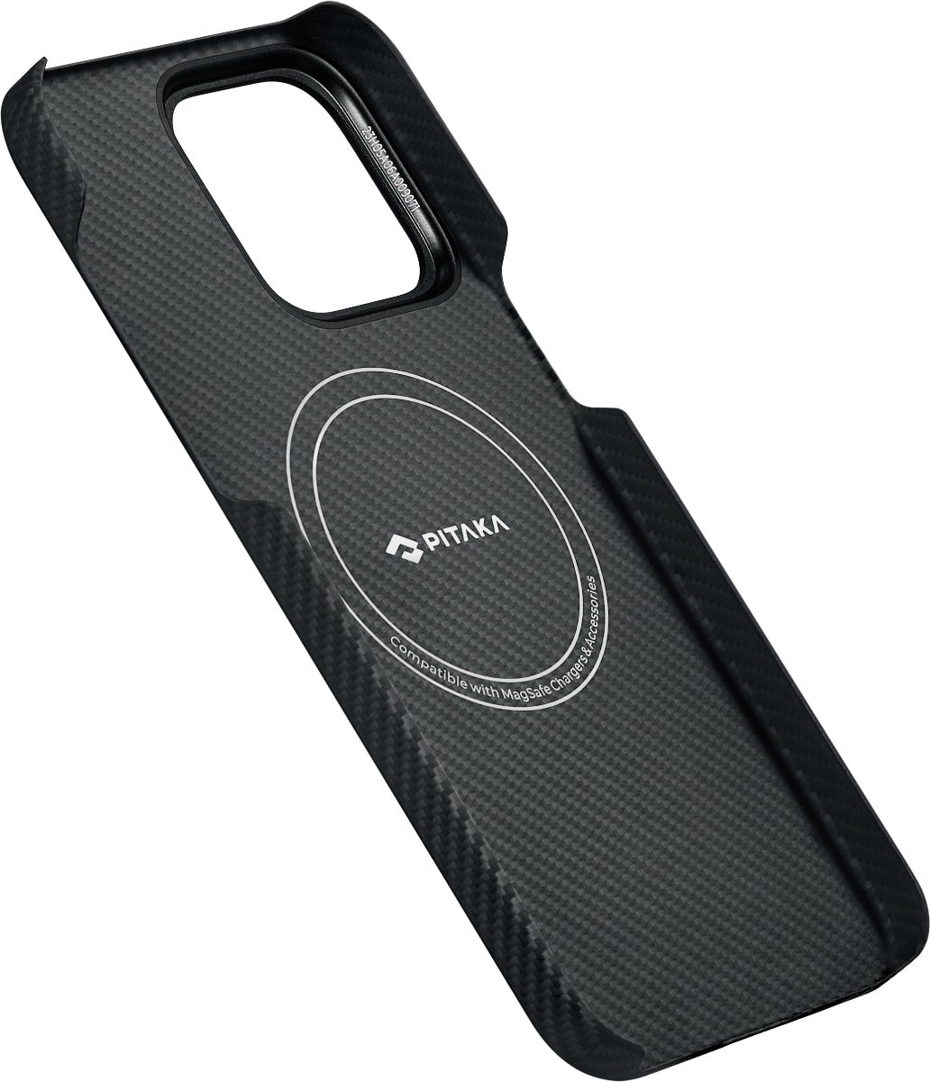 Husa de protectie Pitaka MagEZ 4 600D cu MagSafe pentru iPhone 15 Pro, Negru - iSTYLE RO