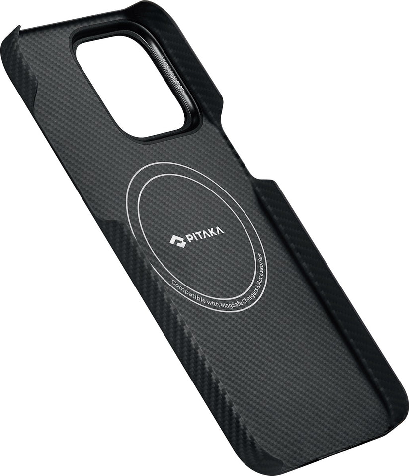 Husa de protectie Pitaka MagEZ 4 600D cu MagSafe pentru iPhone 15 Pro, Negru - iSTYLE RO