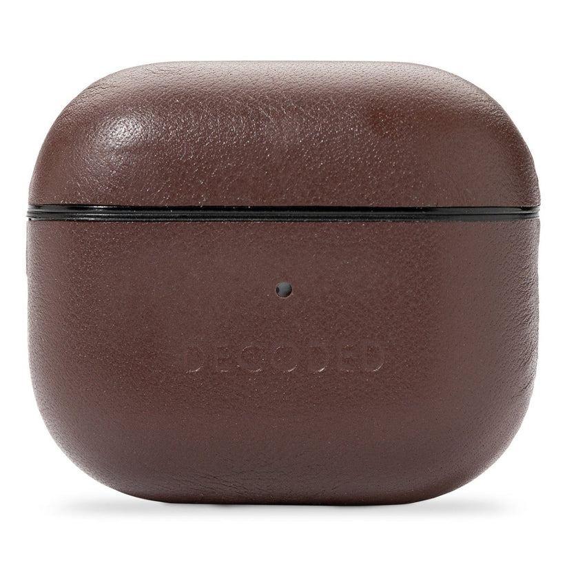 Husa de protectie DECODED Aircase pentru Airpods (gen.3), Piele, Maro - iSTYLE RO