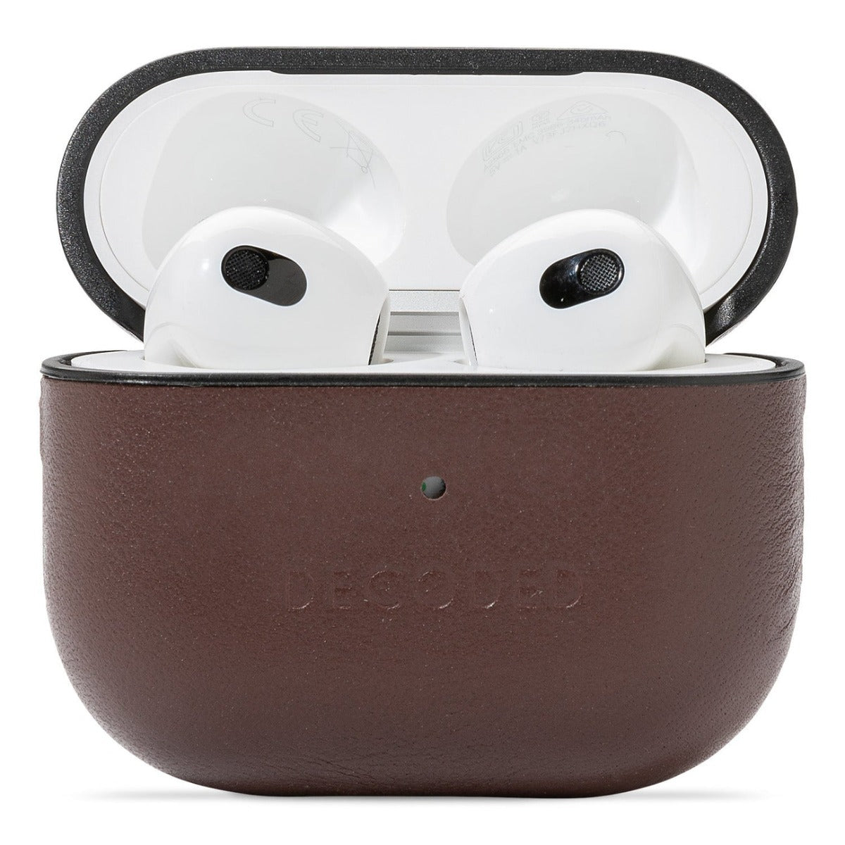 Husa de protectie DECODED Aircase pentru Airpods (gen.3), Piele, Maro - iSTYLE RO