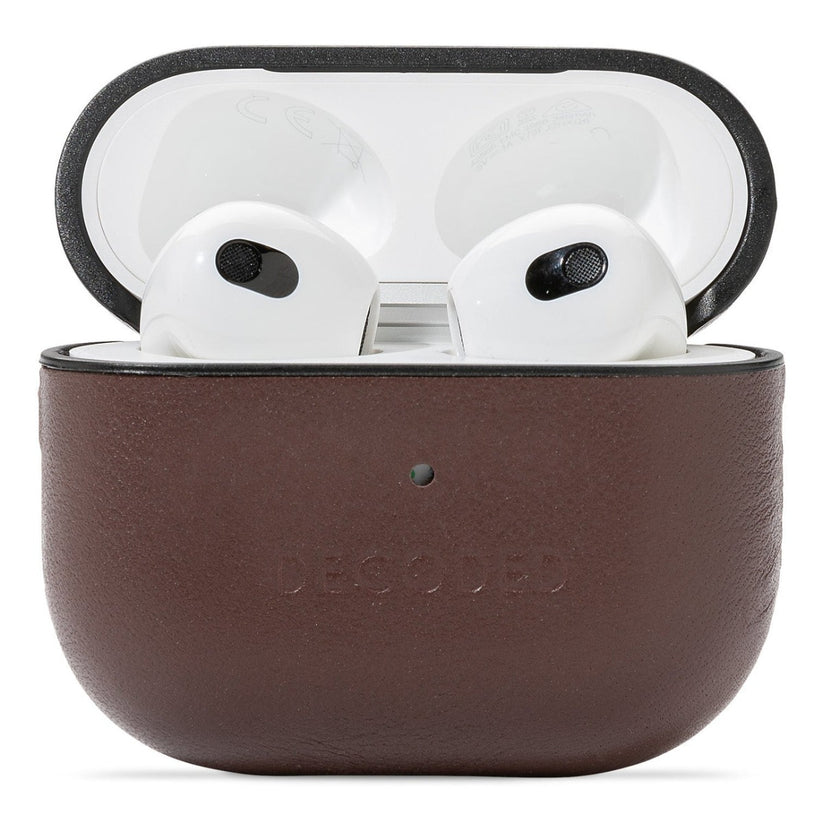 Husa de protectie DECODED Aircase pentru Airpods (gen.3), Piele, Maro - iSTYLE RO