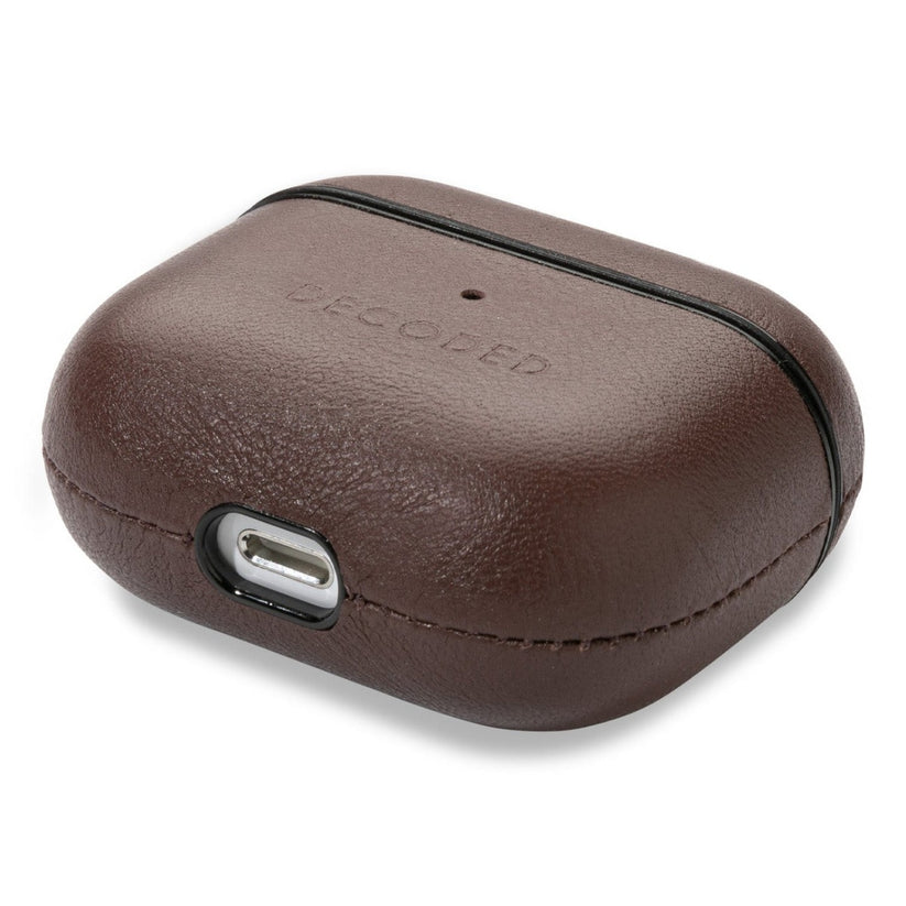 Husa de protectie DECODED Aircase pentru Airpods (gen.3), Piele, Maro - iSTYLE RO