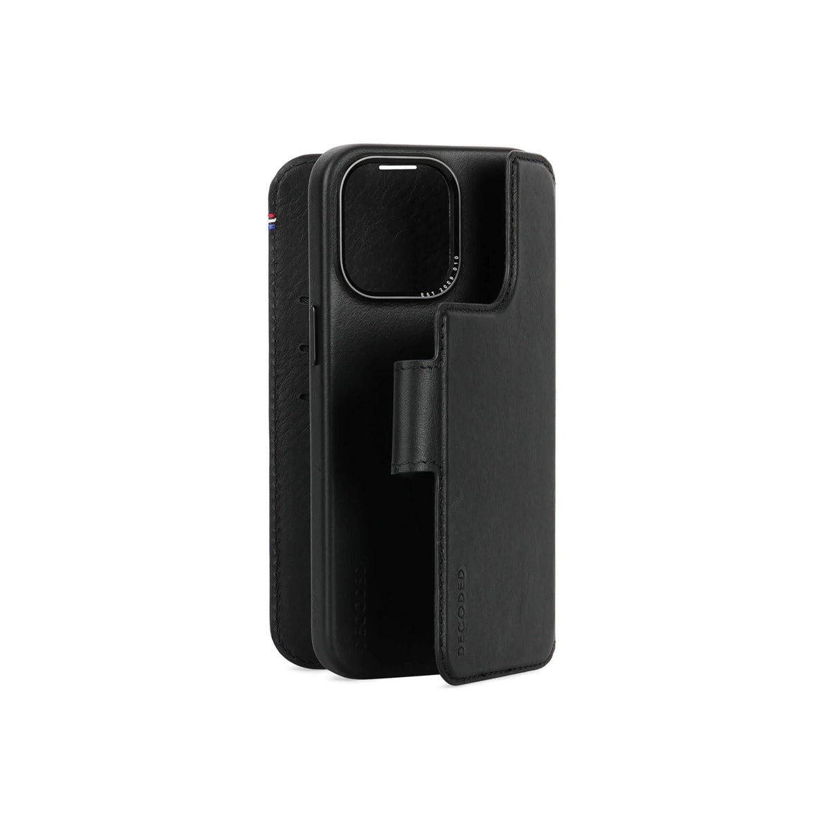 Husa de protectie Decoded cu portofel detasabil iPhone 15 Pro Max, Piele, Negru - iSTYLE RO