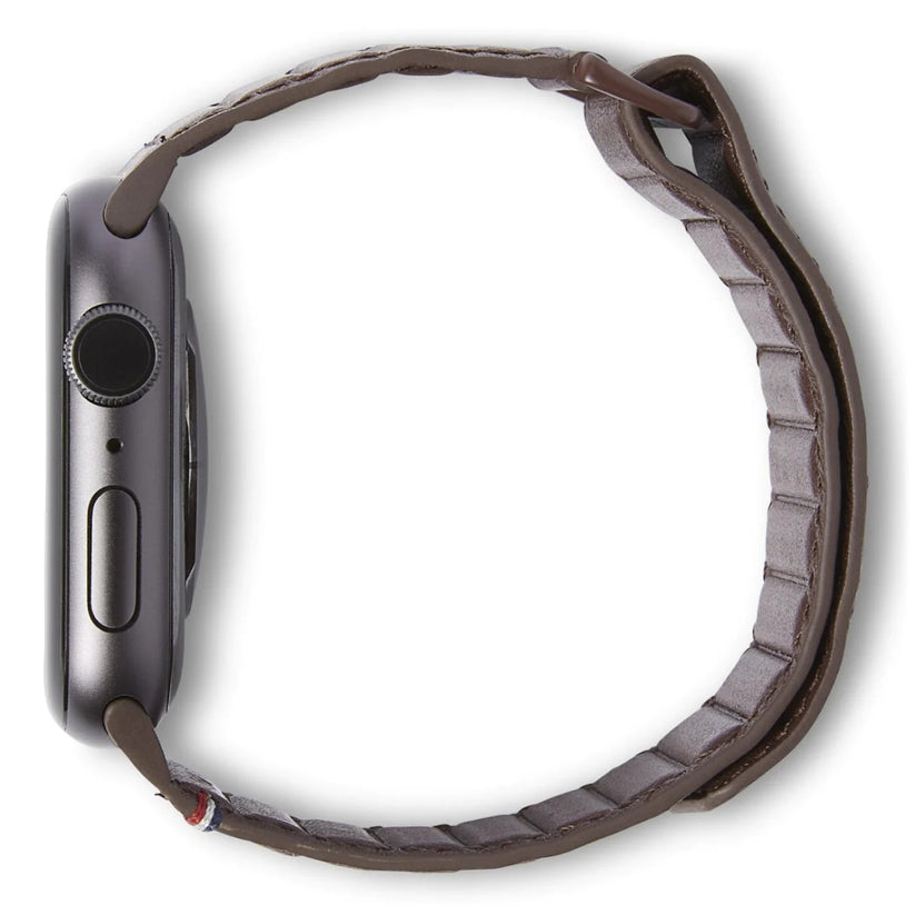Curea Decoded Leather Magnetic Traction pentru Apple Watch 45mm/44mm/42mm, Piele, Chocolate Brown - iSTYLE RO