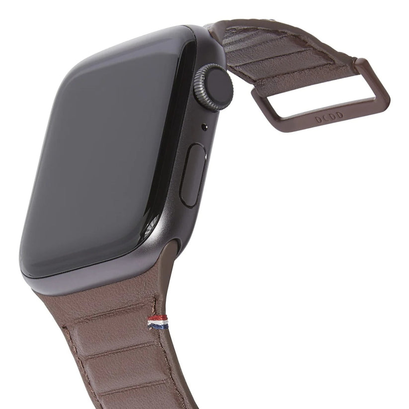 Curea Decoded Leather Magnetic Traction pentru Apple Watch 45mm/44mm/42mm, Piele, Chocolate Brown - iSTYLE RO