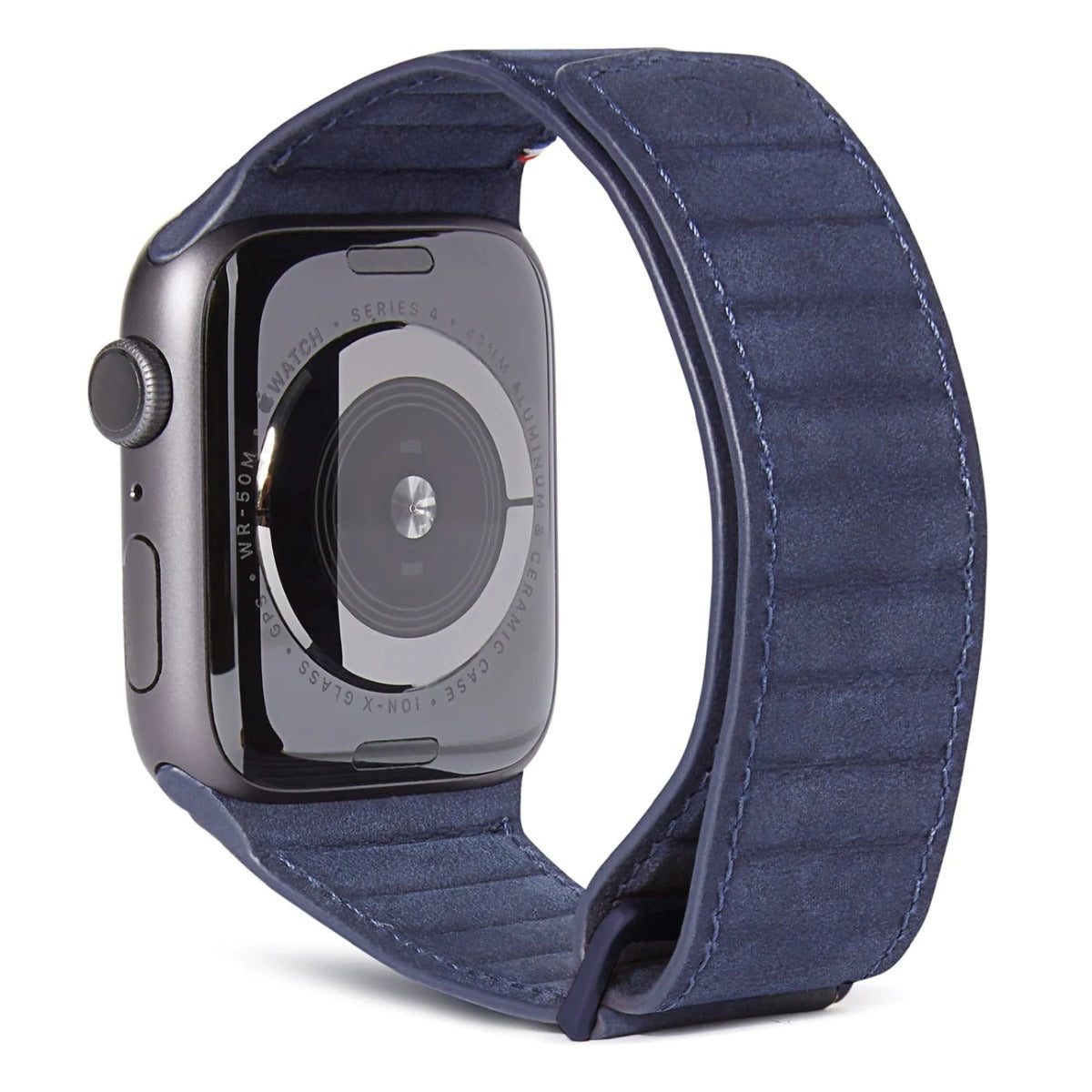 Curea Decoded Traction Strap pentru Apple Watch 45/44/42 mm, Piele, Albastru - iSTYLE RO