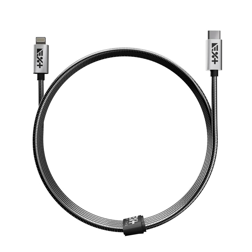 Cablu de date NEXT ONE USB-C - Lightning, Metalic, Silver (1,2m) - iSTYLE RO
