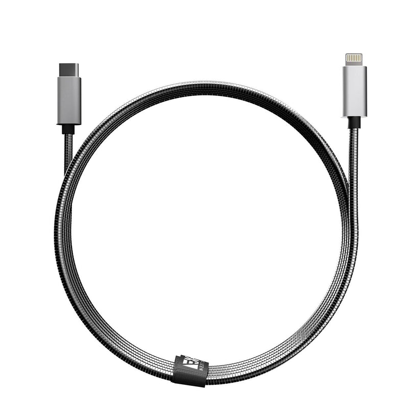 Cablu de date NEXT ONE USB-C - Lightning, Metalic, Silver (1,2m) - iSTYLE RO