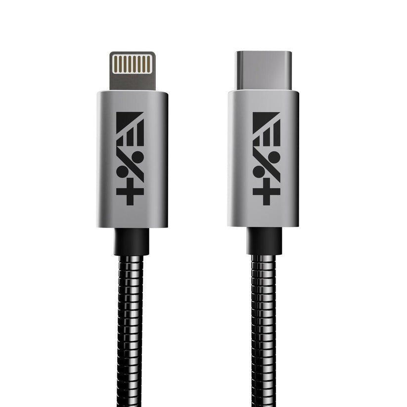 Cablu de date NEXT ONE USB-C - Lightning, Metalic, Silver (1,2m) - iSTYLE RO