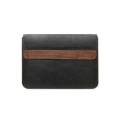 Husa de protectie Woodcessories EcoPouch pentru Macbook Air (2018) / 13 Pro, Walnut / Black Leather (vegan) - iSTYLE RO