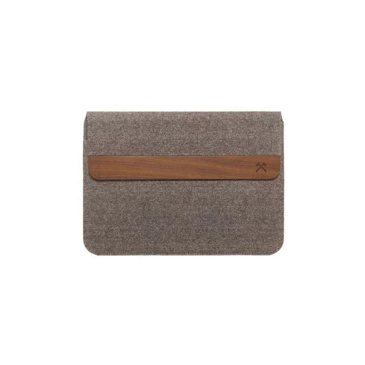Husa de protectie Woodcessories EcoPouch pentru Macbook Air (2018) / 13 Pro, Brown-Grey Cotton - iSTYLE RO