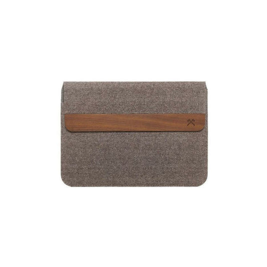 Husa de protectie Woodcessories EcoPouch pentru Macbook Air (2018) / 13 Pro, Brown-Grey Cotton - iSTYLE RO