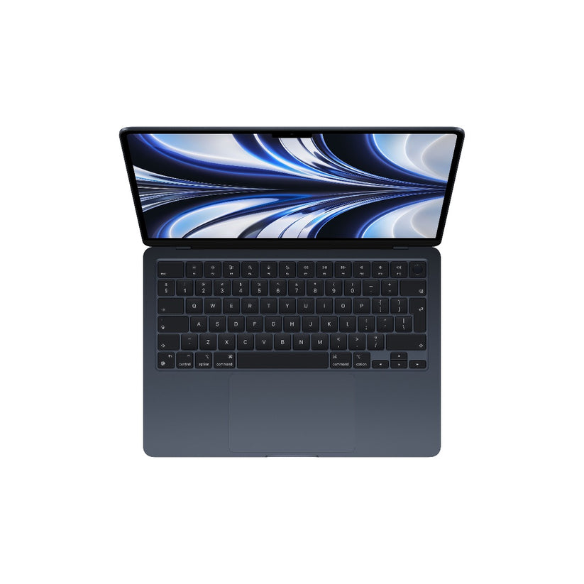 MacBook Air 13", procesor Apple M2, 8 nuclee CPU si 10 nuclee GPU, 8GB, 512GB, Midnight, INT KB - iSTYLE RO