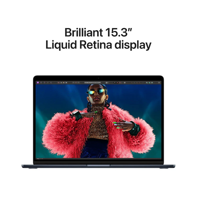 MacBook Air 15", procesor Apple M3, 8 nuclee CPU si 10 nuclee GPU, 8GB, 512GB, Midnight, INT KB - iSTYLE RO