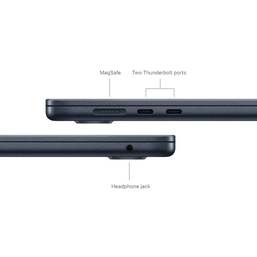 MacBook Air 15", procesor Apple M3, 8 nuclee CPU si 10 nuclee GPU, 8GB, 512GB, Midnight, INT KB - iSTYLE RO
