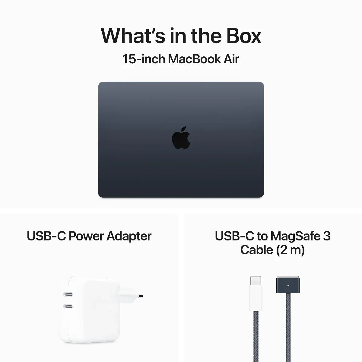MacBook Air 15", procesor Apple M3, 8 nuclee CPU si 10 nuclee GPU, 8GB, 512GB, Midnight, INT KB - iSTYLE RO