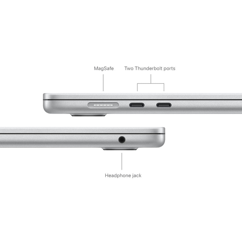 Resigilat: MacBook Air 15", procesor Apple M3, 8 nuclee CPU si 10 nuclee GPU, 8GB, 256GB, Silver, INT KB - iSTYLE RO