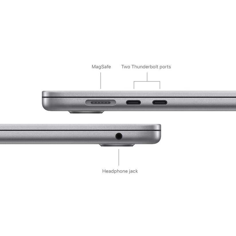 MacBook Air 15", procesor Apple M3, 8 nuclee CPU si 10 nuclee GPU, 16GB, 512GB, Space Grey, INT KB - iSTYLE RO