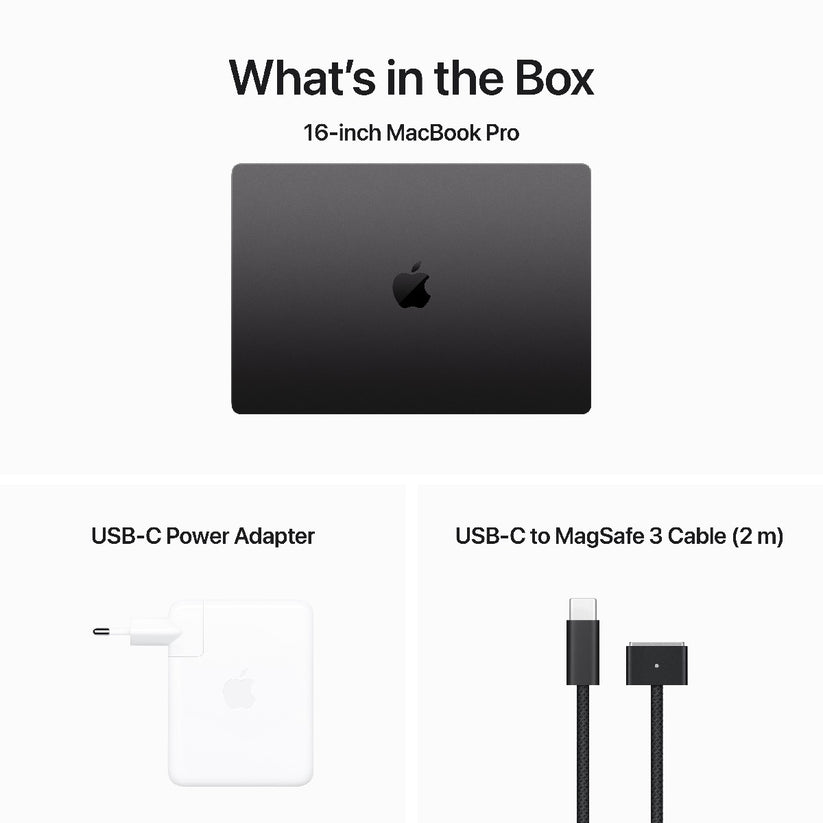 MacBook Pro 16", procesor Apple M3 Max, 14 nuclee CPU si 30 nuclee GPU, 1TB SSD, Space Black