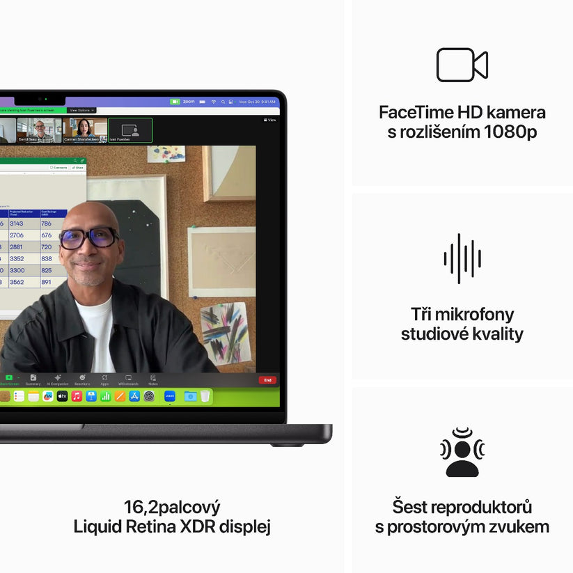 MacBook Pro 16", procesor Apple M3 Max, 16 nuclee CPU si 40 nuclee GPU, 48GB, 1TB SSD, Space Black