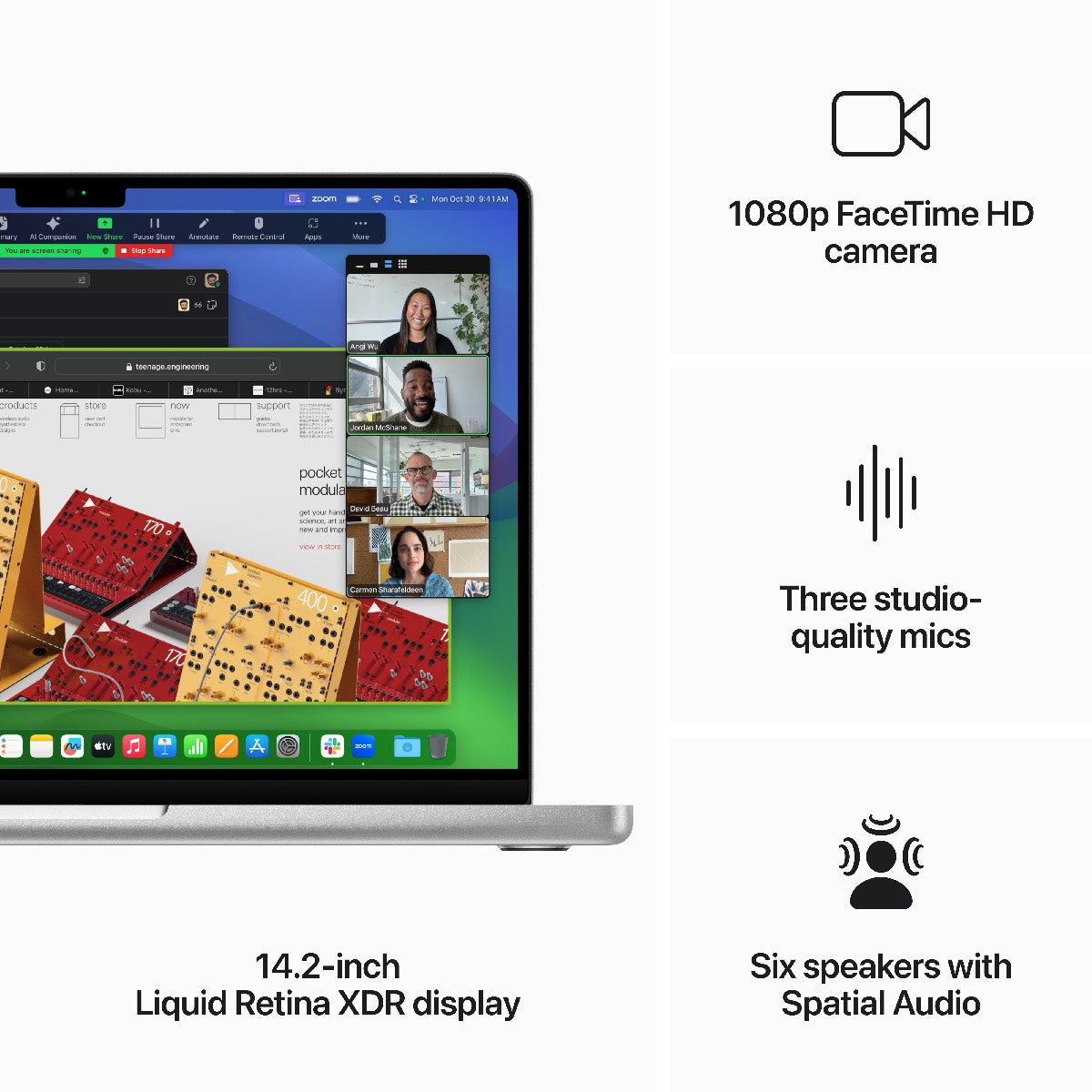 MacBook Pro 14", procesor Apple M3, 8 nuclee CPU si 10 nuclee GPU, 16GB, 512GB SSD, Silver - iSTYLE RO