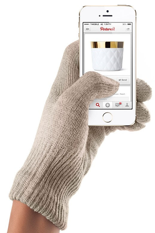 Manusi Touchscreen Mujjo, Medium/Large, Sandstone