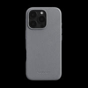 Husa de protectie Woolnut din piele pentru iPhone 16 Pro, Gri - iSTYLE RO